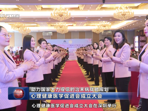 南方卫视报道：心理健康医学促进会成立大会